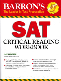 Image of SAT CRITICAL READING WORKBOOK