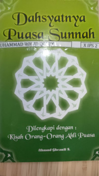 Image of Dahsyatnya Puasa Sunnah; Dilengkapi dengan Kisah Orang-orang Ahli Puasa